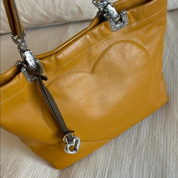 Brighton Jodi Reversible Mustard Yellow and floral Bag - Picture 5 of 9